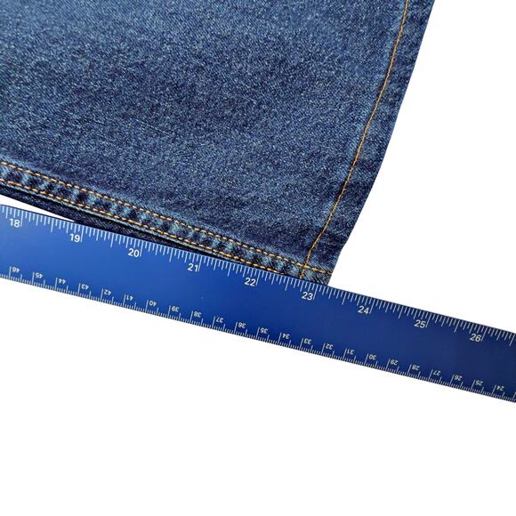 Levi's 514 Men's (36x30) 36x23 Straight Dark Wash Denim Jeans Hemmed Short - Picture 6 of 6